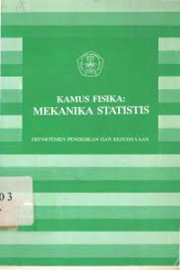 Image of Kamus Fisika: Mekanika Statistis